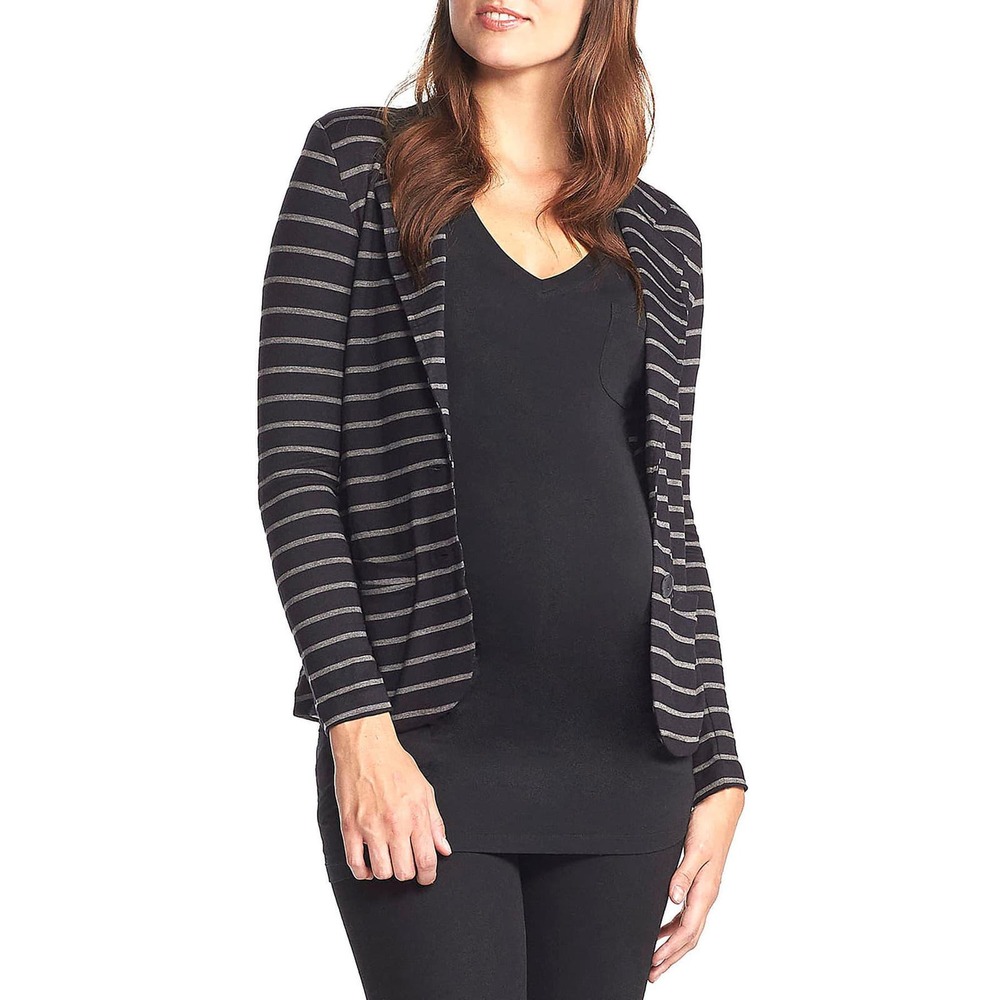 Tart Maternity Long Sleeve Double Pocket Knit Blazer
